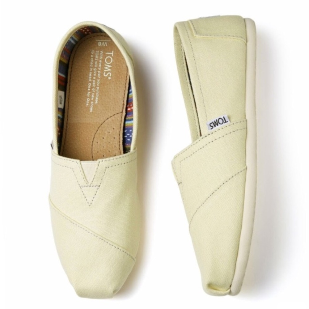 NEW Toms Slip-on Slide shoes Size 7W- Cream/Aztec